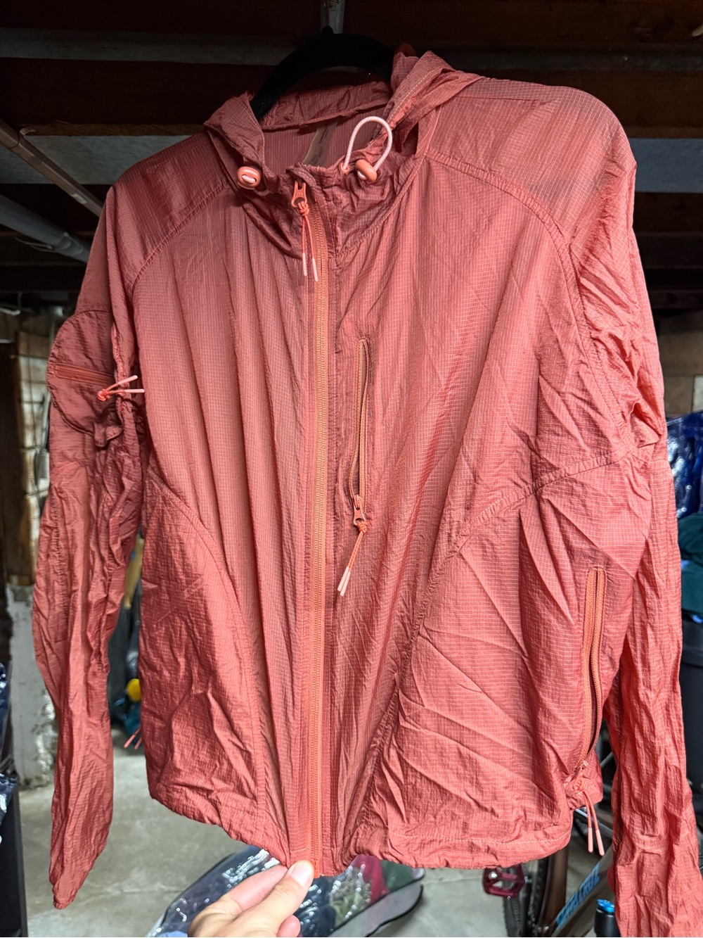 Lightweight Hooded Windbreaker Jacket - Rose girlfriend collective packable